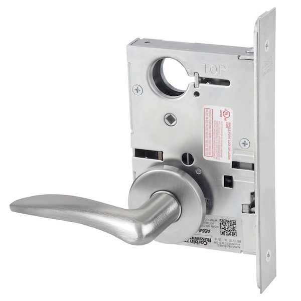 Half Dummy Trim Mortise Trim, DS Lever, A Rose, Satin Chrome